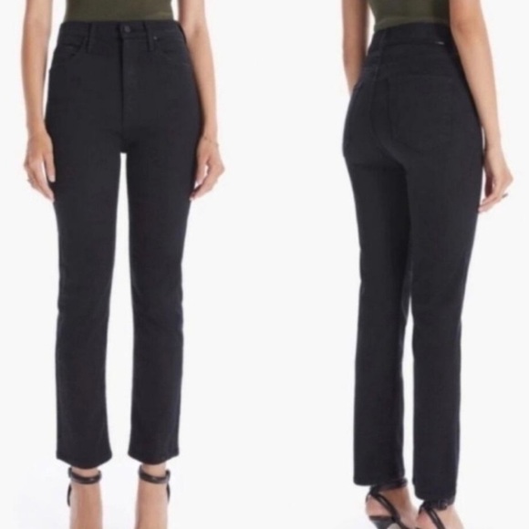 Mother NWOT Black The Mid-Rise Rider Ankle Jeans in Night in Paris size 26 - Picture 2 of 8